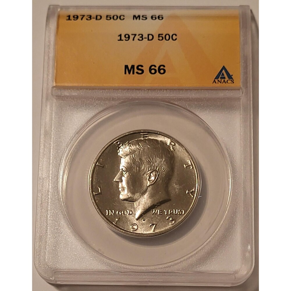 1973 D Kennedy Half Dollar MS66 ANACS
